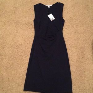 DVF Navy Sheath Dress